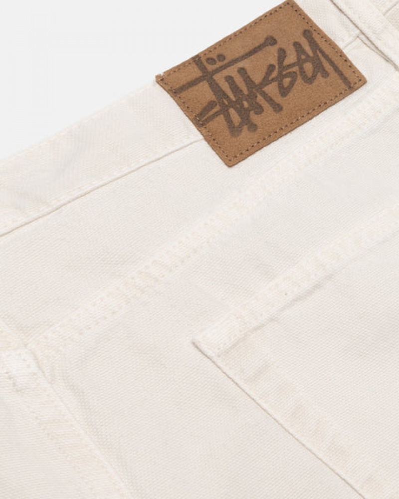 Pantalon Stussy Big Ol' Jean Washed Lona Hombre Beige Chile | ABB-2427