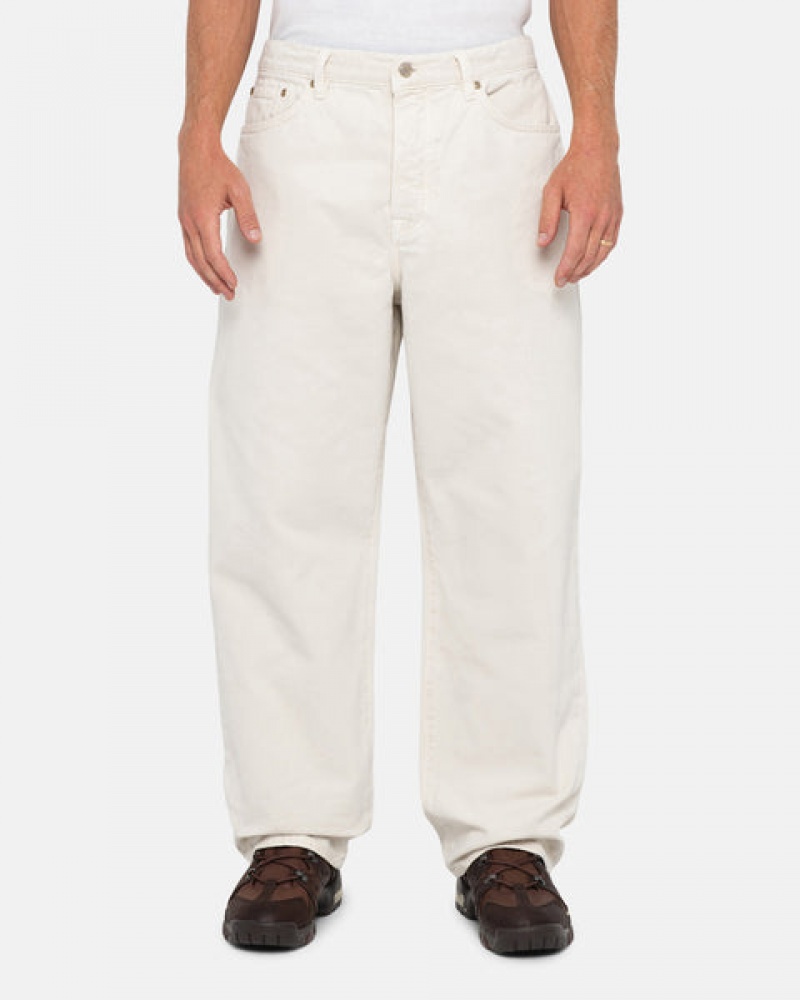 Pantalon Stussy Big Ol' Jean Washed Lona Hombre Beige Chile | ABB-2427