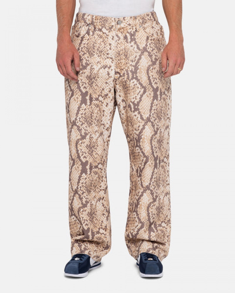 Pantalon Stussy Big Ol' Jean Washed Lona Hombre Serpent Chile | OOY-8712