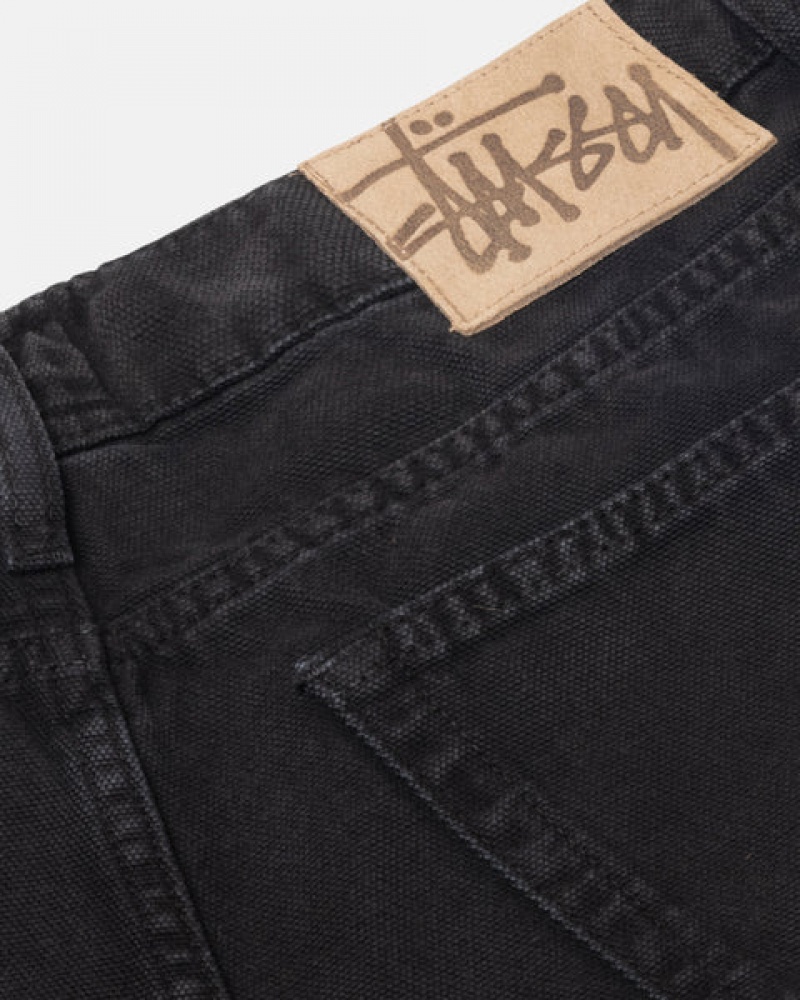 Pantalon Stussy Big Ol' Jean Washed Lona Mujer Negras Chile | KOG-4136