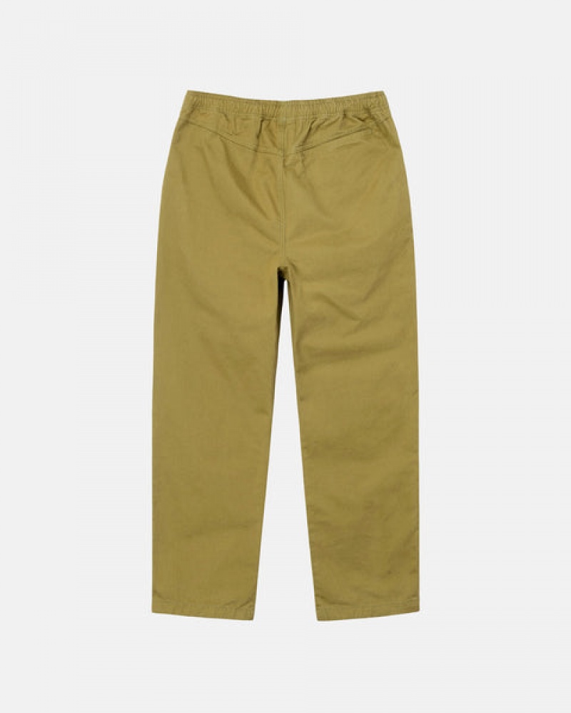 Pantalon Stussy Brushed Beach Pant Mujer Verde Oliva Oscuro Chile | WJF-6582