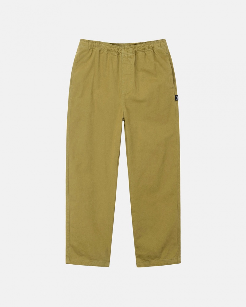 Pantalon Stussy Brushed Beach Pant Mujer Verde Oliva Oscuro Chile | WJF-6582