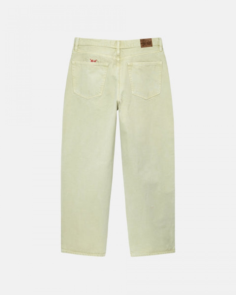 Pantalon Stussy Double Dye Big 'Ol Jeans Hombre Creme Chile | XMN-4756