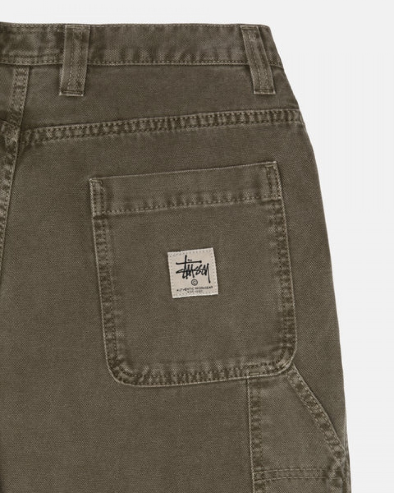 Pantalon Stussy Trabajo Pant Lona Hombre Verde Oliva Chile | NZE-9268