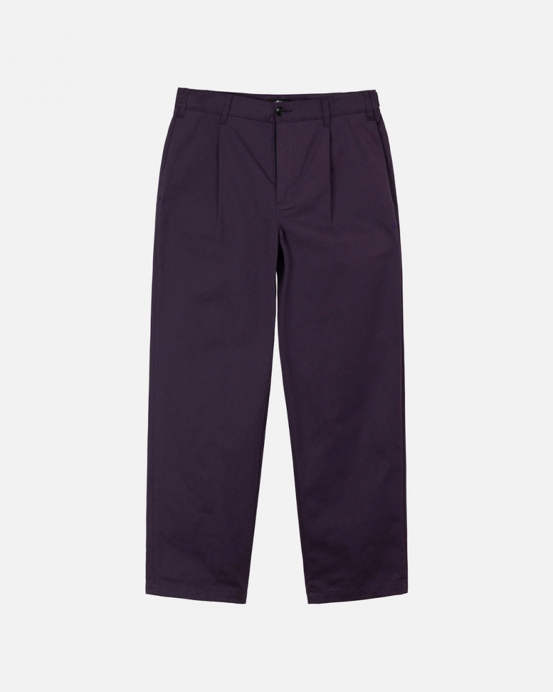 Pantalon Stussy Twill Volume Plisado Trouser Hombre Moradas Chile | MBD-0989