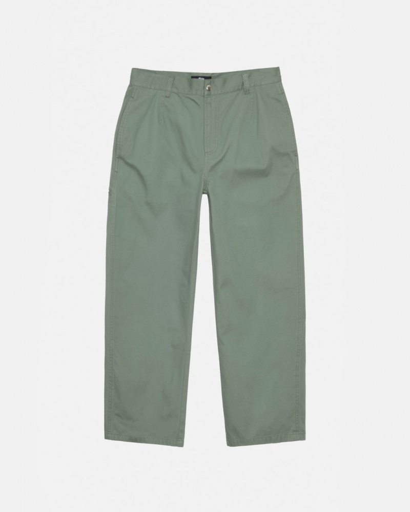 Pantalon Stussy Workgear Trouser Twill Hombre Verde Chile | UIX-4456