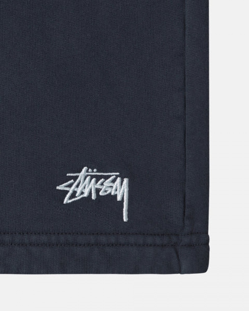 Short Stussy Overdyed Stock Logo Sweat Corta Hombre Azul Marino Chile | RRL-0616