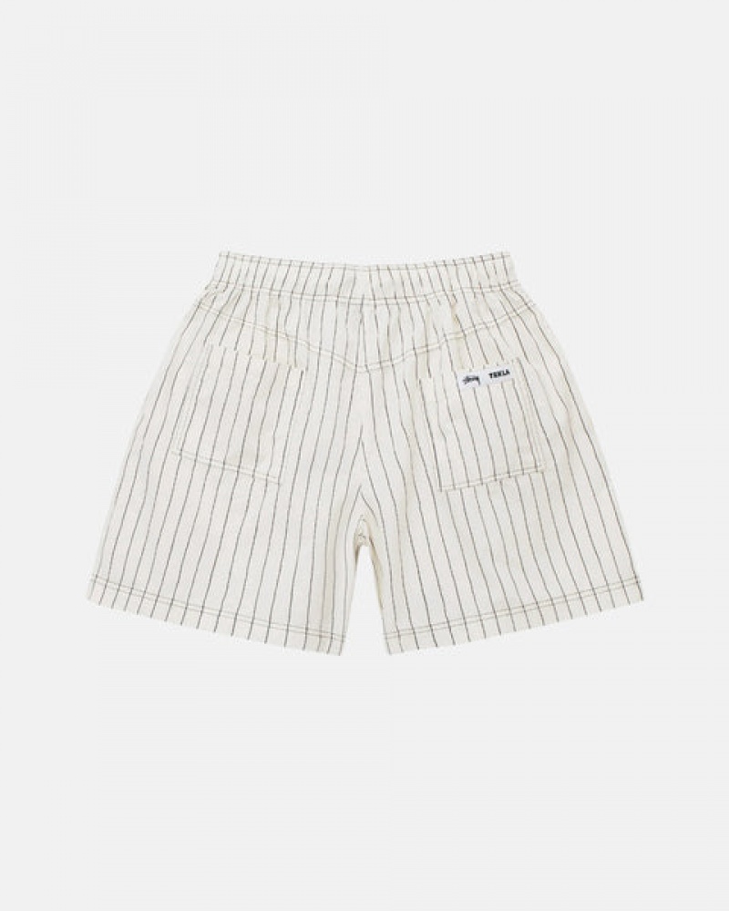 Short Stussy Tekla Poplin Pyjama Shorts Mujer Beige Chile | FPT-1325