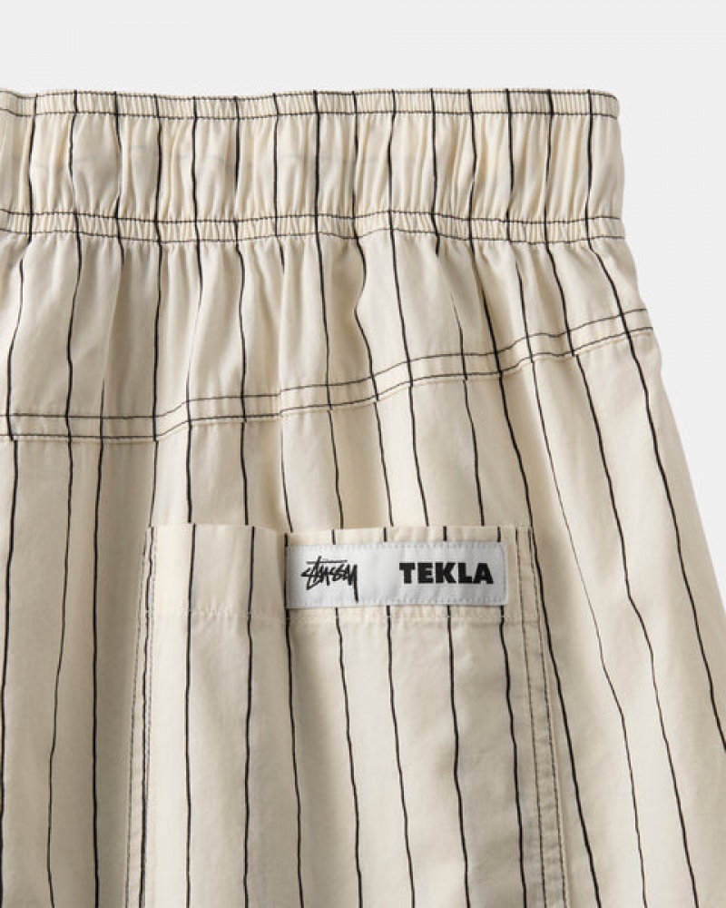 Short Stussy Tekla Poplin Pyjama Shorts Mujer Beige Chile | FPT-1325