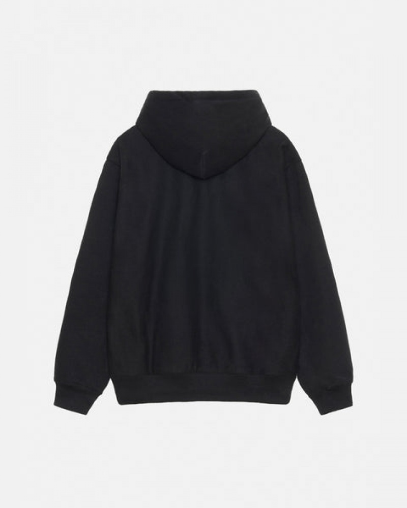 Sudadera con Capucha Stussy Basic Applique Hoodie Mujer Negras Chile | DGG-4485