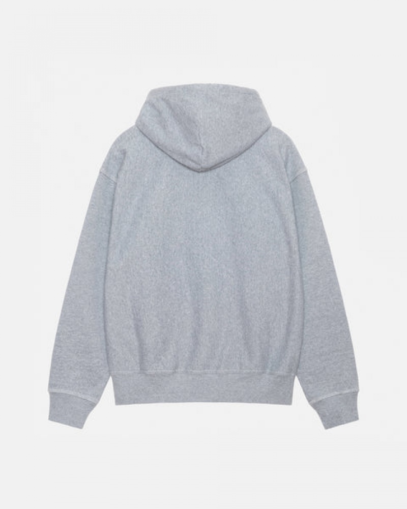 Sudadera con Capucha Stussy Contrast Stitch Label Hoodie Hombre Gris Chile | SPT-6775