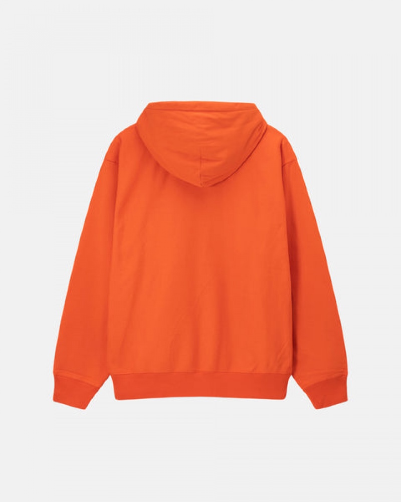 Sudadera con Capucha Stussy Overdyed Stock Logo Hoodie Mujer Naranjas Chile | VKB-8239