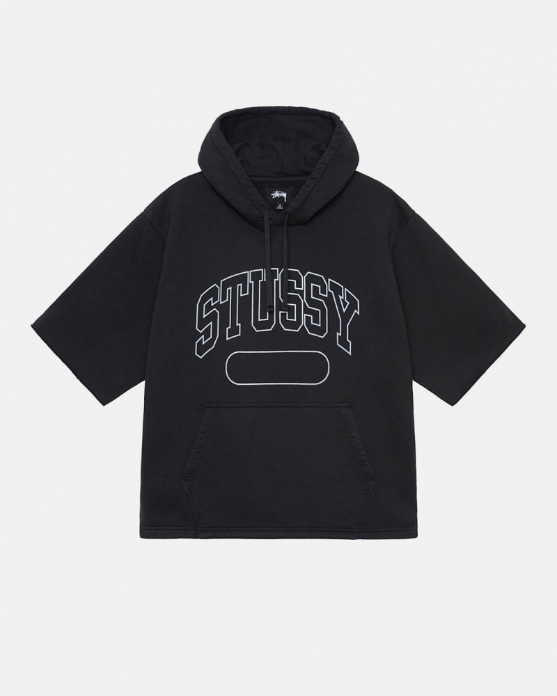 Sudadera con Capucha Stussy Ss Boxy Cropped Hoodie Mujer Negras Chile | AJT-2967