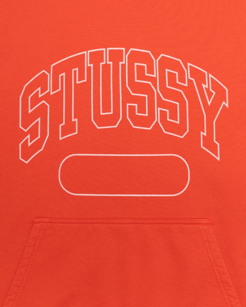 Sudadera con Capucha Stussy Ss Boxy Cropped Hoodie Mujer Naranjas Oscuro Chile | MKO-2374