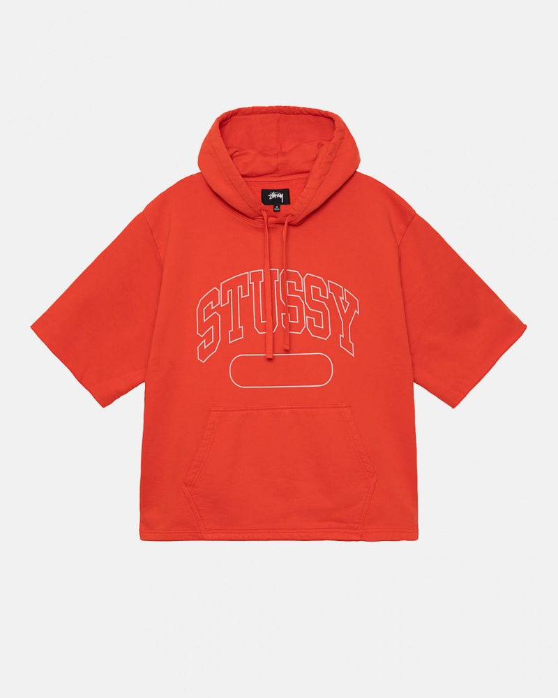 Sudadera con Capucha Stussy Ss Boxy Cropped Hoodie Mujer Naranjas Oscuro Chile | MKO-2374