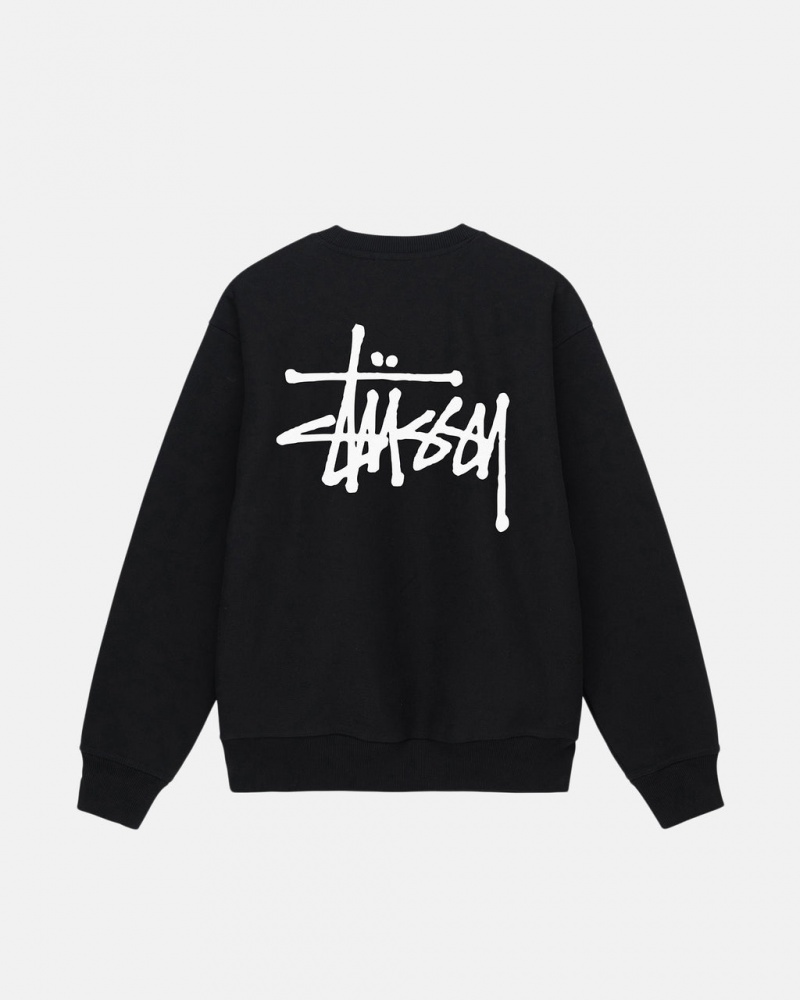 Sudaderas Stussy Basic Stussy Crew Hombre Negras Chile | CDS-2824