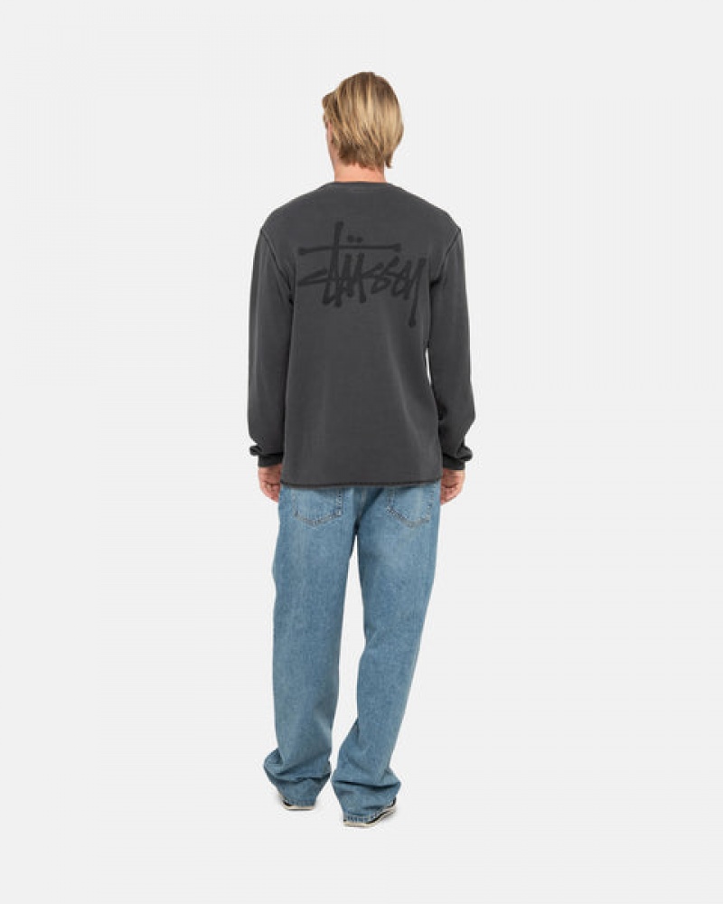 Tops Stussy Basic Stock Ls Thermal Mujer Negras Chile | QMQ-0983